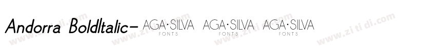 Andorra BoldItalic字体转换